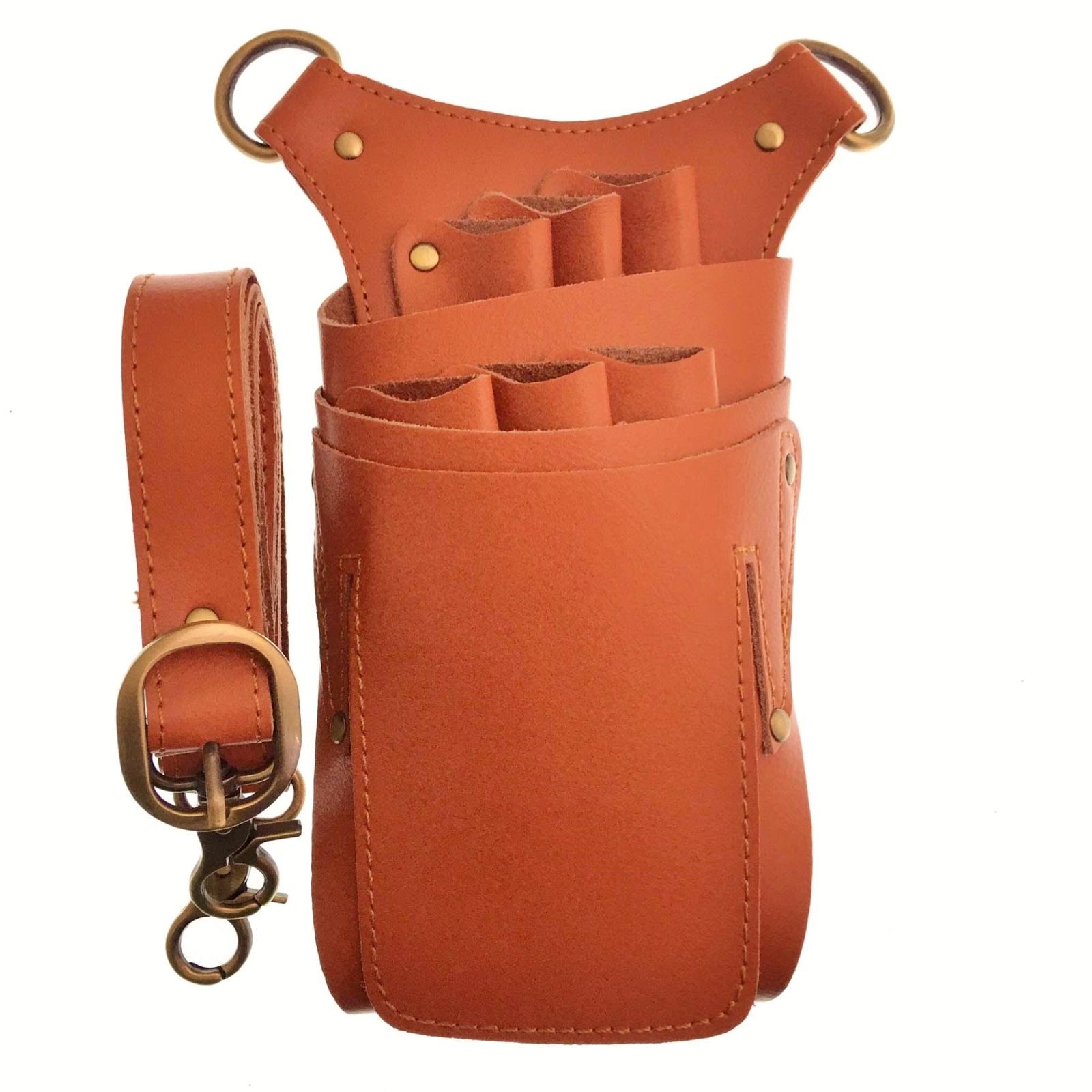 人気商品】【GLASS FROG】シザーケース ハサミ6丁 本体・ベルト本革