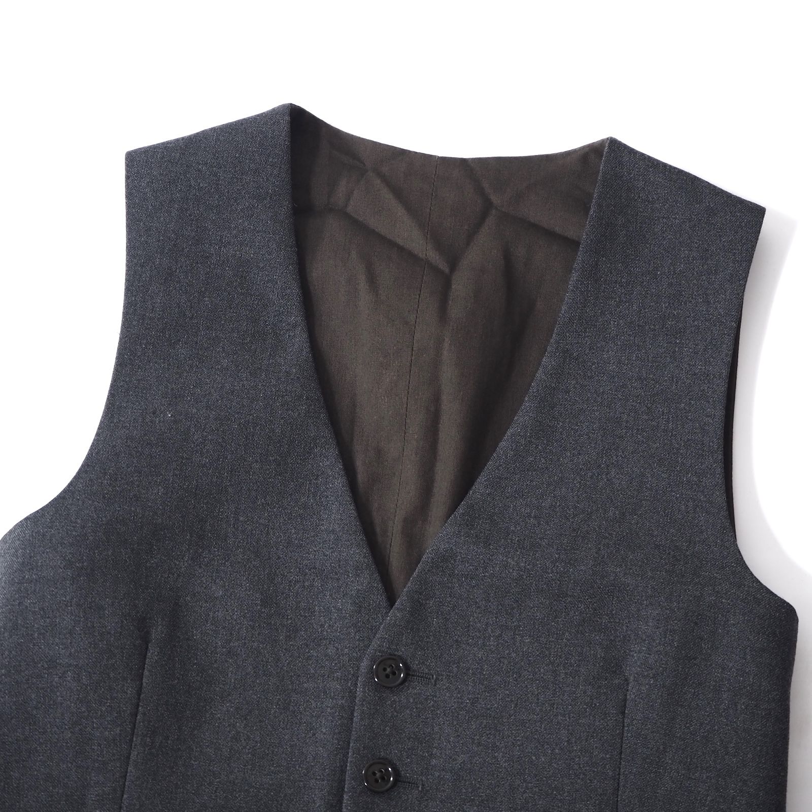 美品 ラルディーニ LARDINI イタリア製 ウール ベスト ジレ 44