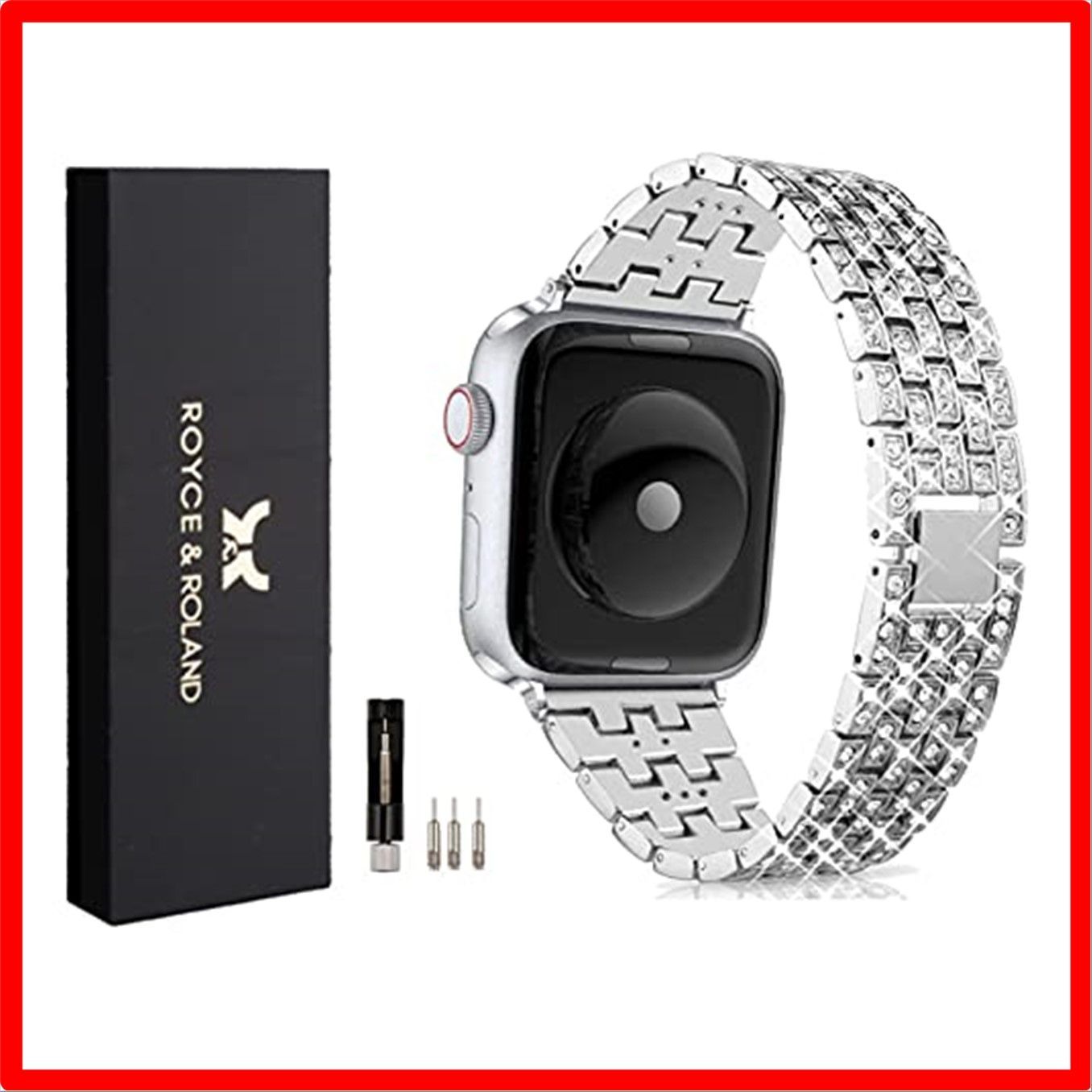新品 Apple Watch 42 44 45mm メタル バンド シルバー 金属ベルト Apple Watch 42 44 45mm メタル バンド シルバー