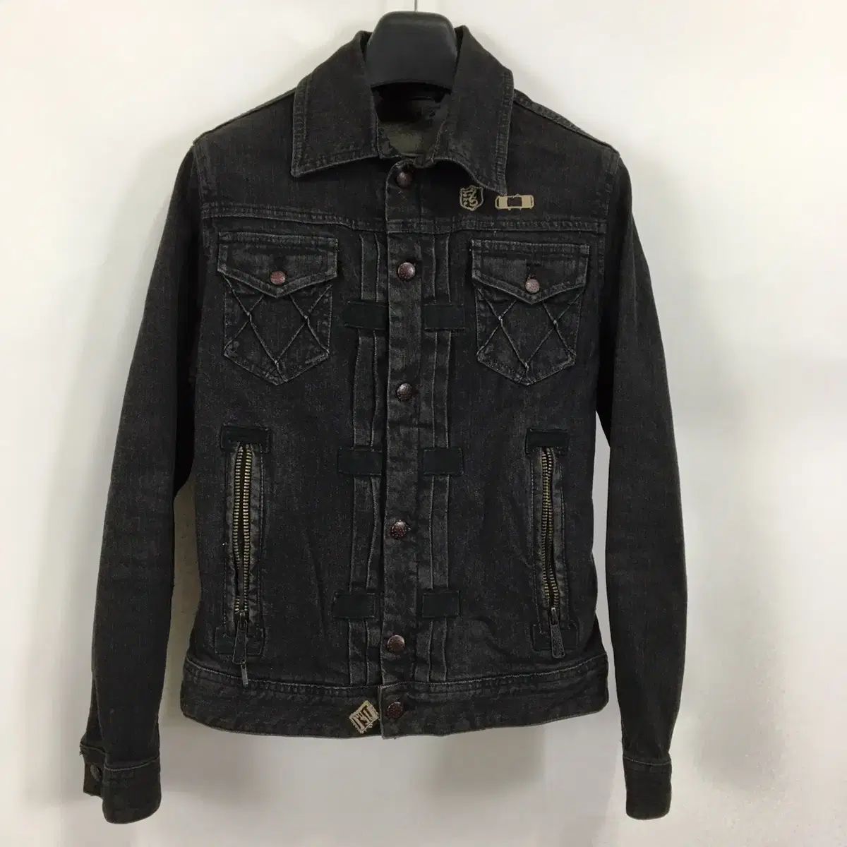 【雷市場（ポンジャン）商品韓国直送】 DIESEL(ディーゼル) ブラックデニム デニム トラッカージャケット Gジャン S サイズ