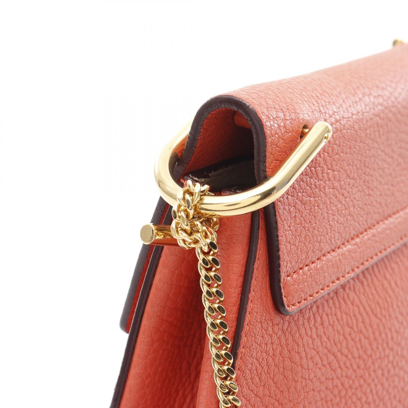 クロエ Chloe ショルダーバッグ DREW ドリュー オレンジ レザー チェーンショルダ-バッグ レディース Used A DECORATOM_COM_BR