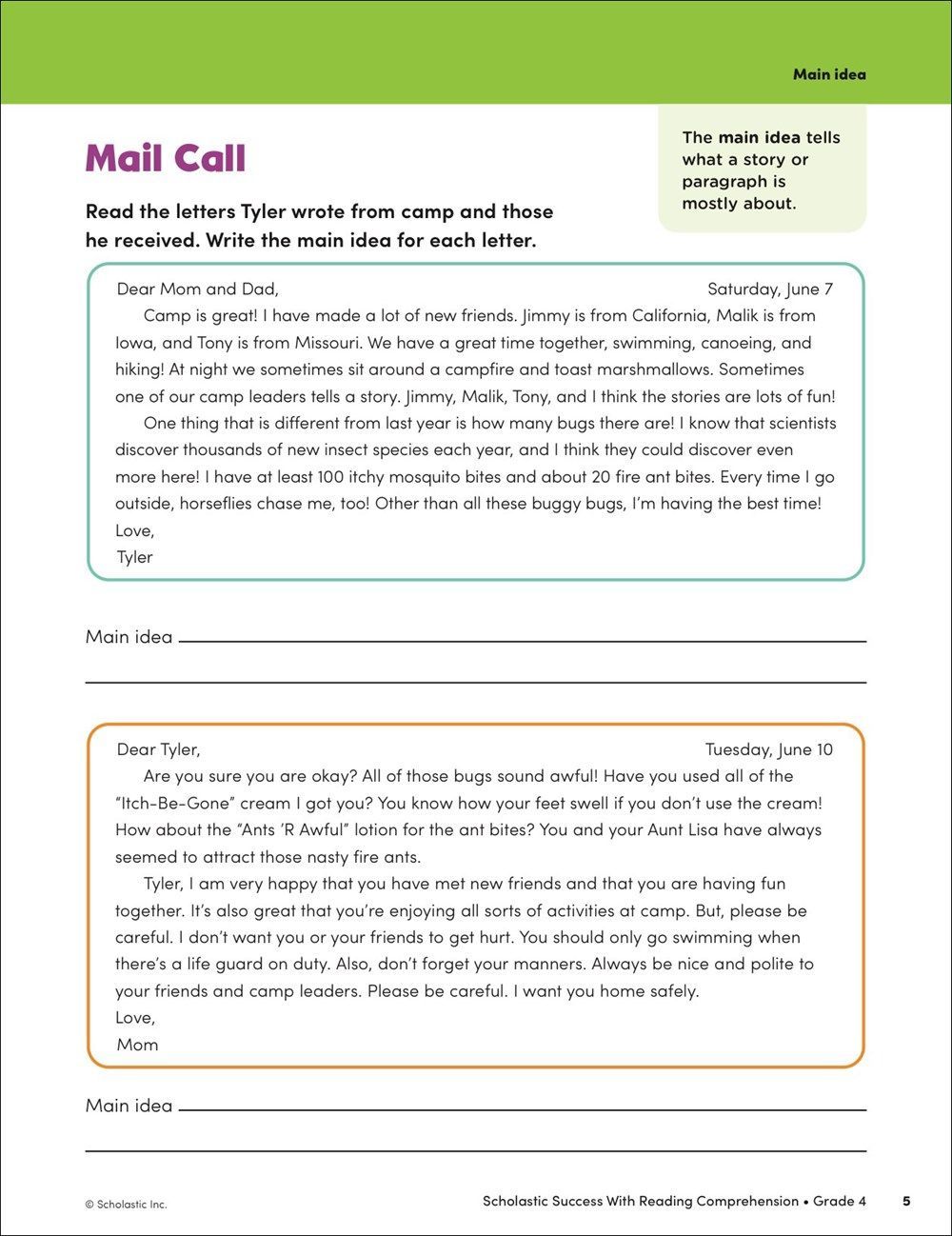 Scholastic Success with Reading Comprehension Grade 4 Workbook
