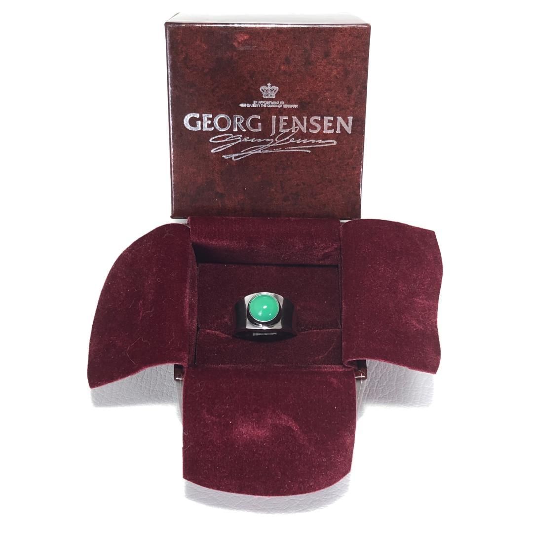 美品・箱付き】Georg Jensen ジョージジェンセン／グリーンアゲート