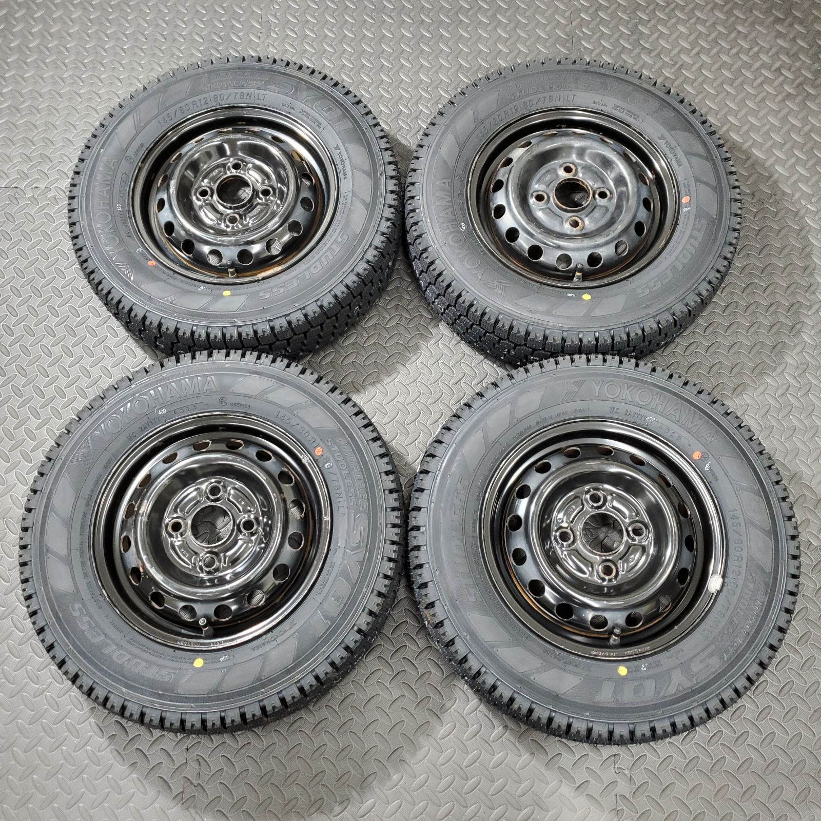 25年製 タイヤ 145|80R12 80|78N LT ヨコハマ SY01V ホンダ アクティ スタッドレスタイヤ 冬タイヤ 1104R