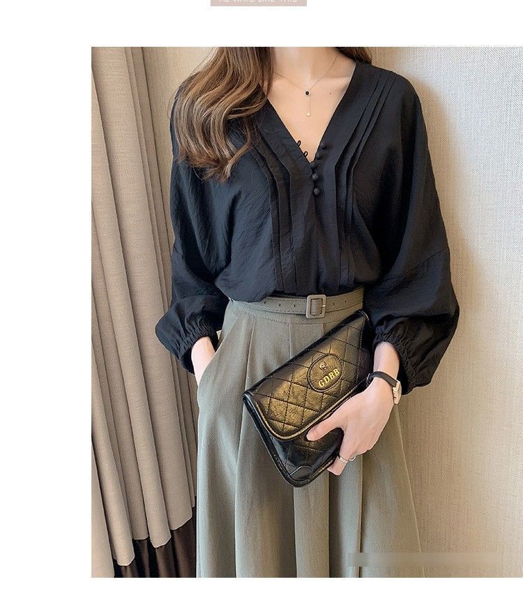 長袖 レディース きれいめ 40代 シャツ 上品 トップス vネック