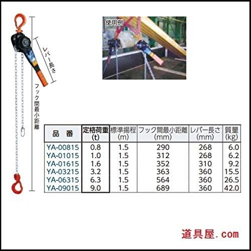 象印チェンブロック YA型チェーンレバーホイスト0.8t YA08015