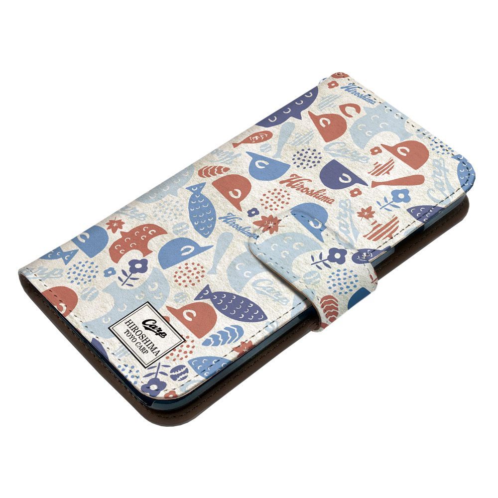 広島東洋カープ 正規品 OPPO A79 5G ケース 手帳型 スマホケース [デザイン:19.Carp鳩_(bl-re)/マグネットハンドあり] カープ坊や グッズ