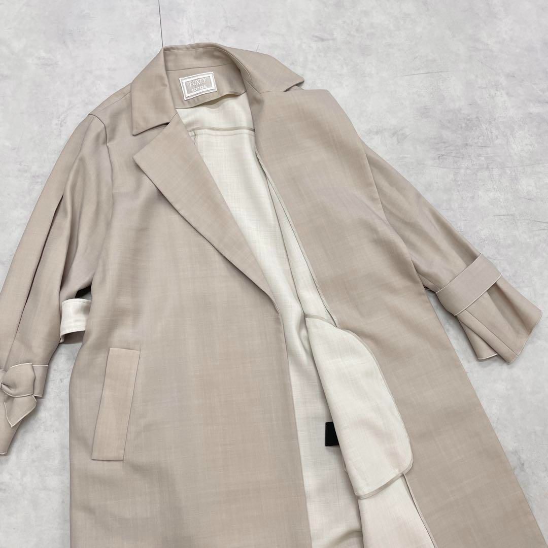 FOXEY BOUTIQUE ベージュ トレンチコート 38 foxey newyork 38ベージュ