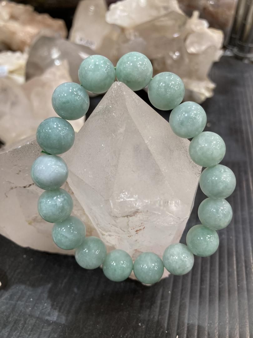 【E25811】AAA翡翠＊12＊ブレスレット＊ヒスイ＊ジェード＊ジェダイド＊jade＊bracelet