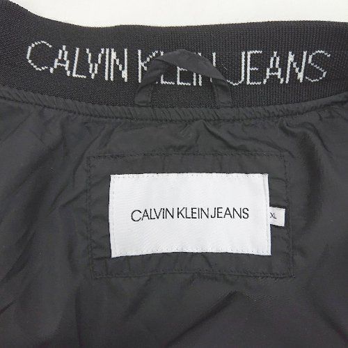 ◇ Calvin Klein Jeans カルバンクラインジーンズ MA-1 ブルゾン 長袖 ジャケット サイズXL ブラック レディース E  【1404240012929】