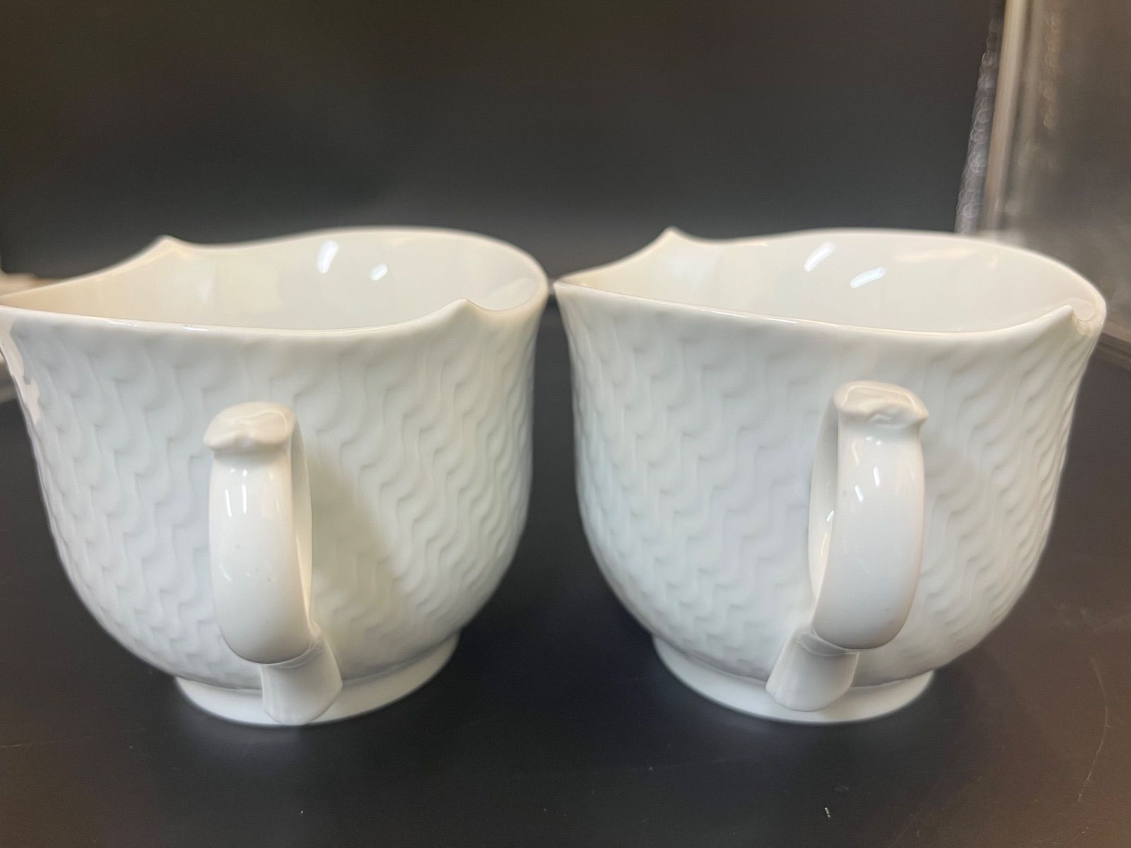 MEISSEN カップ＆ソーサー&皿 2セット ギフトボックス入り　波の戯れ Meissen 波の戯れ カップ&ソーサー2個セット※若干の破損有※