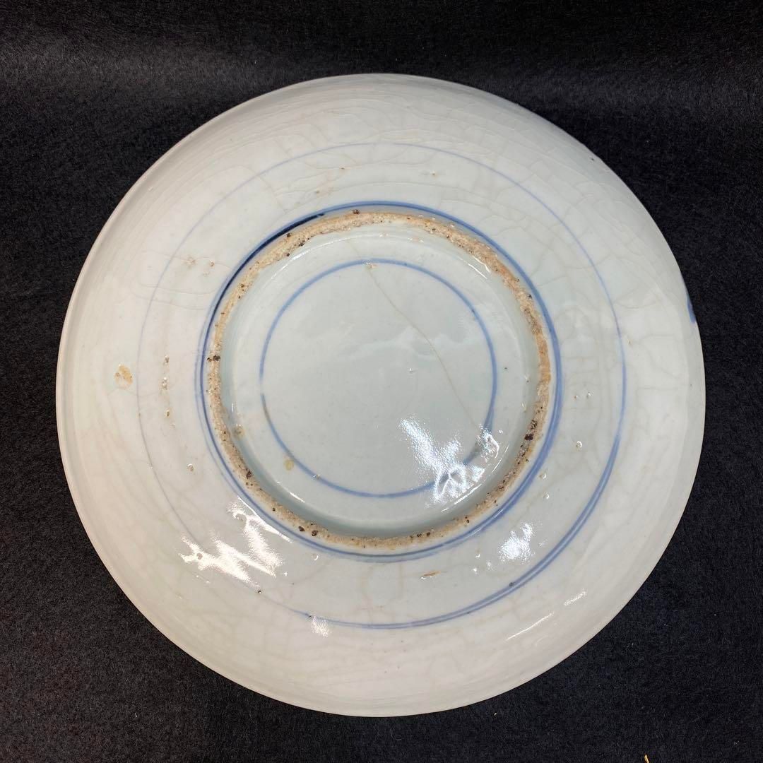 江戸初期　初期伊万里鳥図中皿　直径20.7㎝　東Y6-0405☆2Fトトチ　ウブ 江戸初期 初期伊万里鳥図中皿 直径20.7㎝ 東Y6-0405☆2Fトトチ