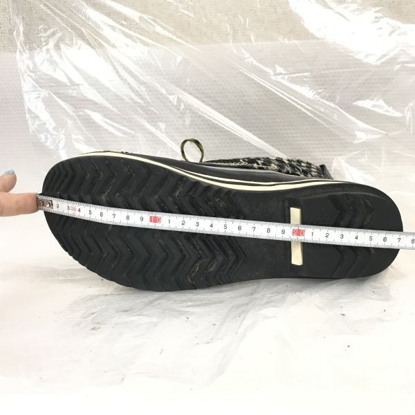 25.0|黒チェック柄|BLACK 雪作業|防水