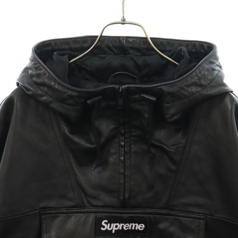 supremeレザージャケットhalfzip