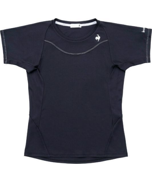 le coq sportif ルコック Ａｉｌｅ ｆｏｒｍｅ ゲームシャツ ネイビー S QTWWJA30 NV | 衣類 服 テニス ゲームシャツ ウエア トップス シャツ 半袖 サンスクリーン UVカット 遮熱 シンプル 紫外線対策 