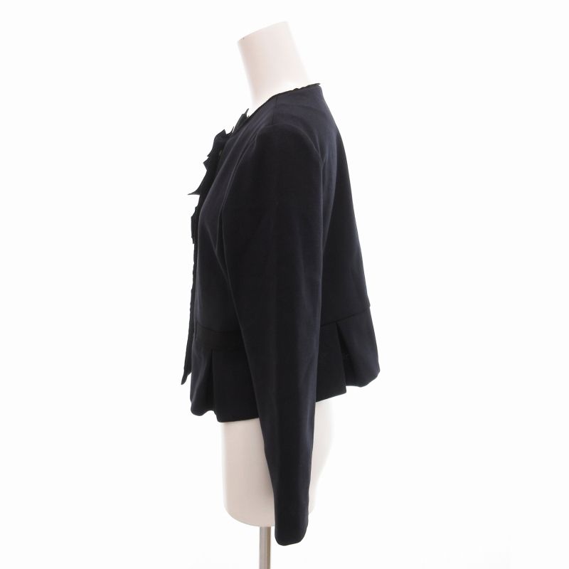 ランバンオンブルー LANVIN en Bleu ノーカラージャケット ランバンオンブルー LANVIN en Bleu ノーカラージャケット