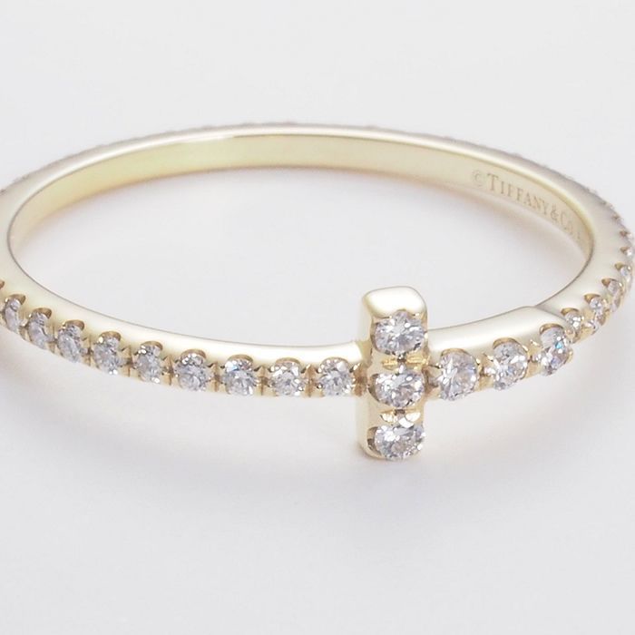 ティファニー TIFFANY&Co. Tワイヤー ダイヤモンド バンド リング 10.5  