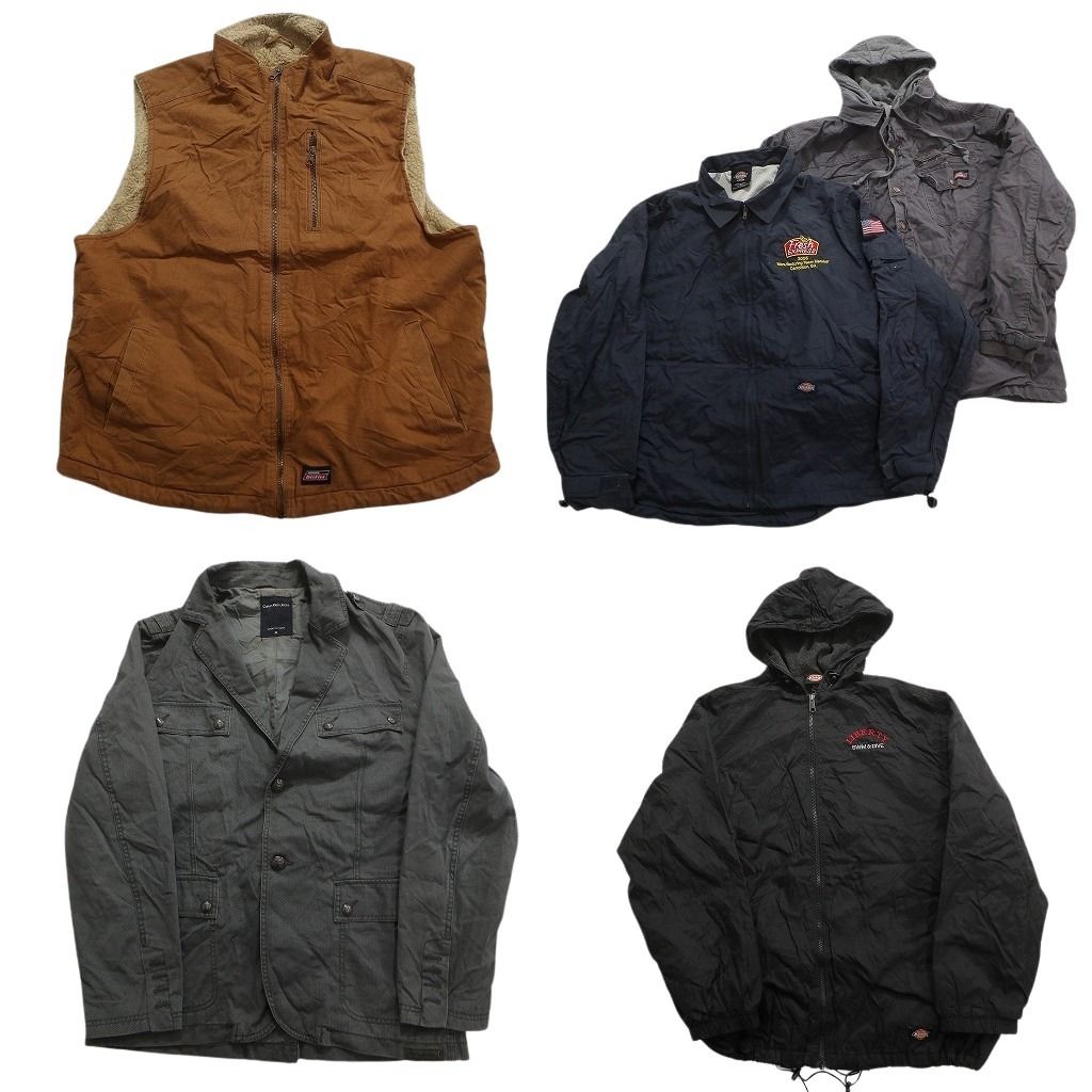 古着卸 まとめ売り ブランドMIX ジャケット 5枚セット (メンズ XL ) デッキーズ ワークジャケット 中古 古着 MX9691