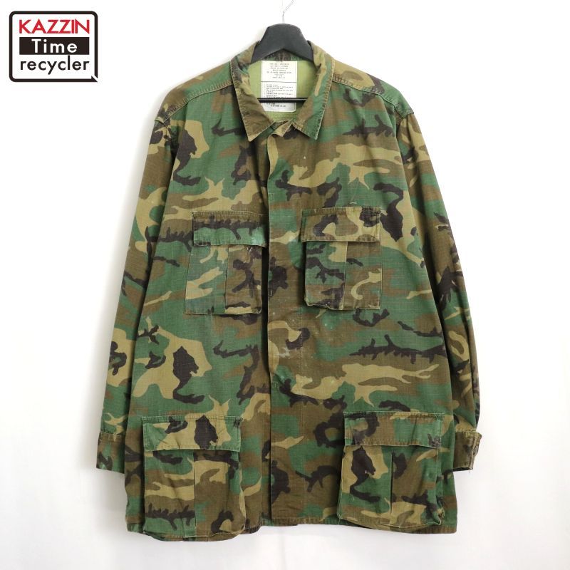 80s USA製 vintage U.S.ARMY ウッドランドカモ リップストップ