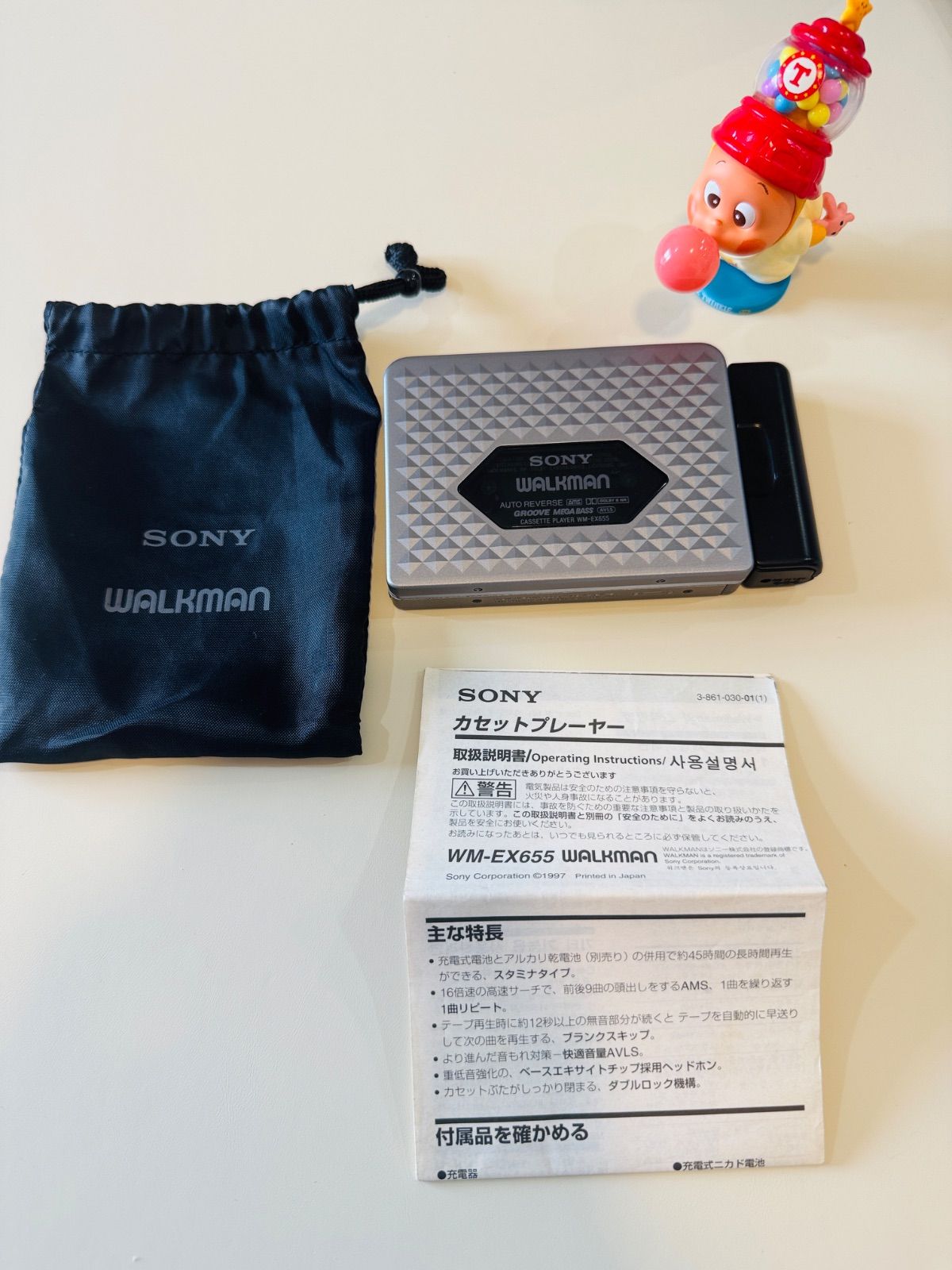 美品 整備品SONY WALKMAN WM-EX655 カセットプレーヤー 動作品 付属品