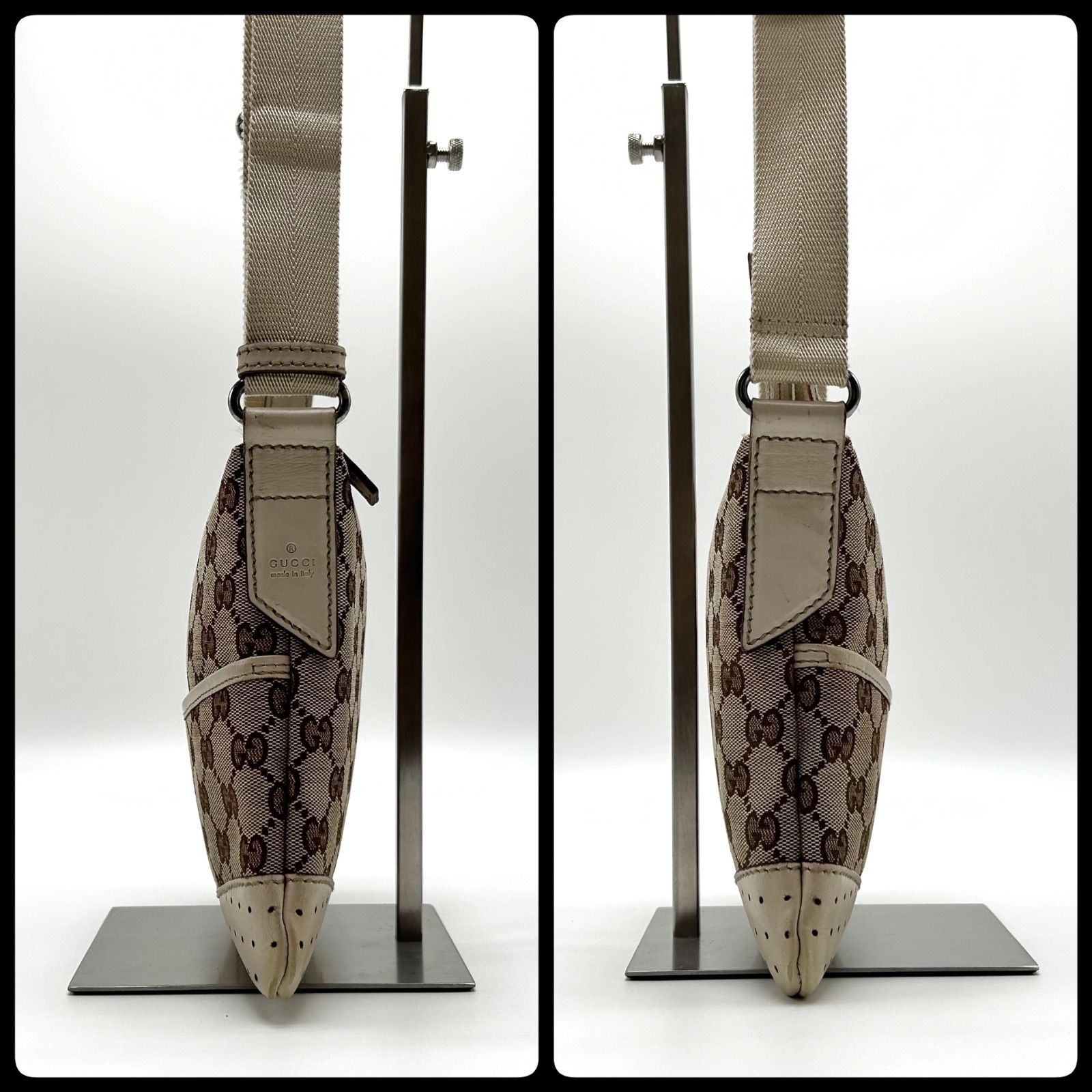 美品 GUCCI グッチ ショルダーバッグ GG キャンバス パンチング 斜 