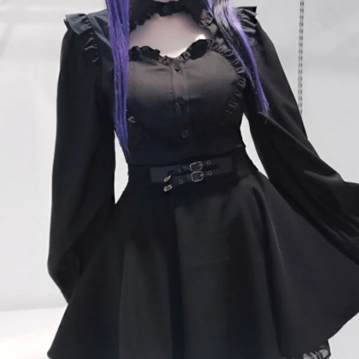 IMVAL ハート シャツ ブラウス ゴシック ゴス 地雷系 量産型