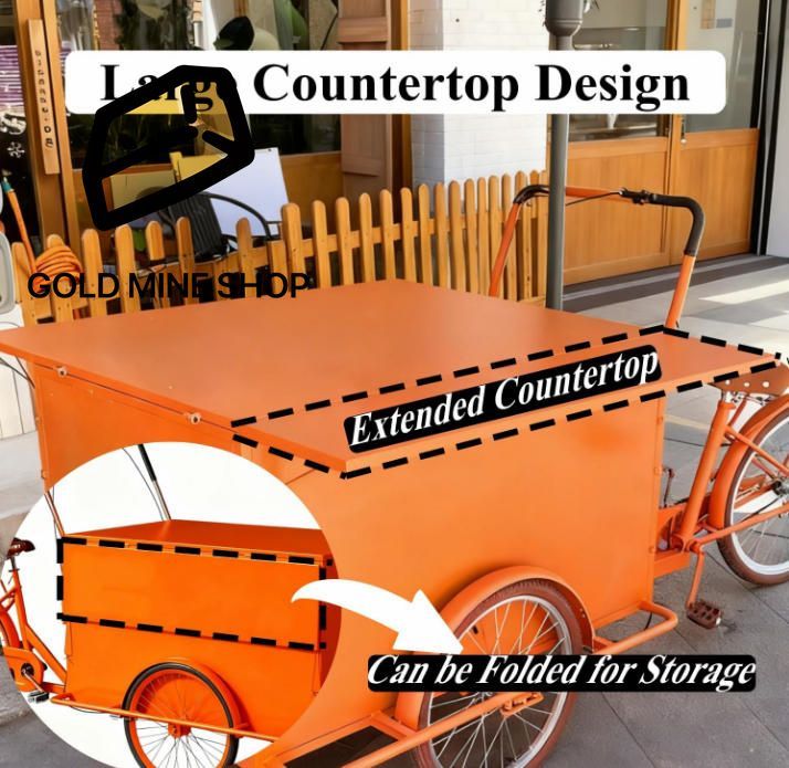 傘付きモバイルフードコーヒーカート