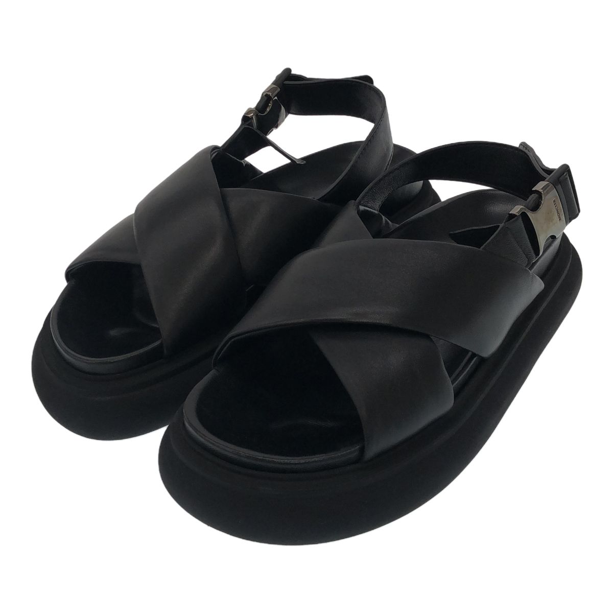 MONCLER モンクレール SOLARISSE LEATHER SANDALS 37 23cm 4L001 20 