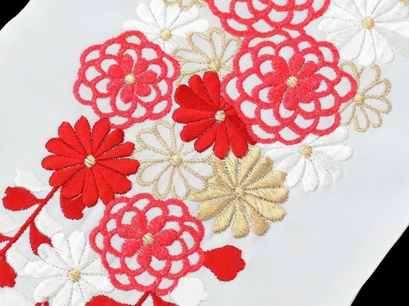 Silelly 藤の刺繍 半襟　新品未使用 振袖用 シルエリー 刺繍入り 半衿 全4タイプ 下がり藤 si-9 t
