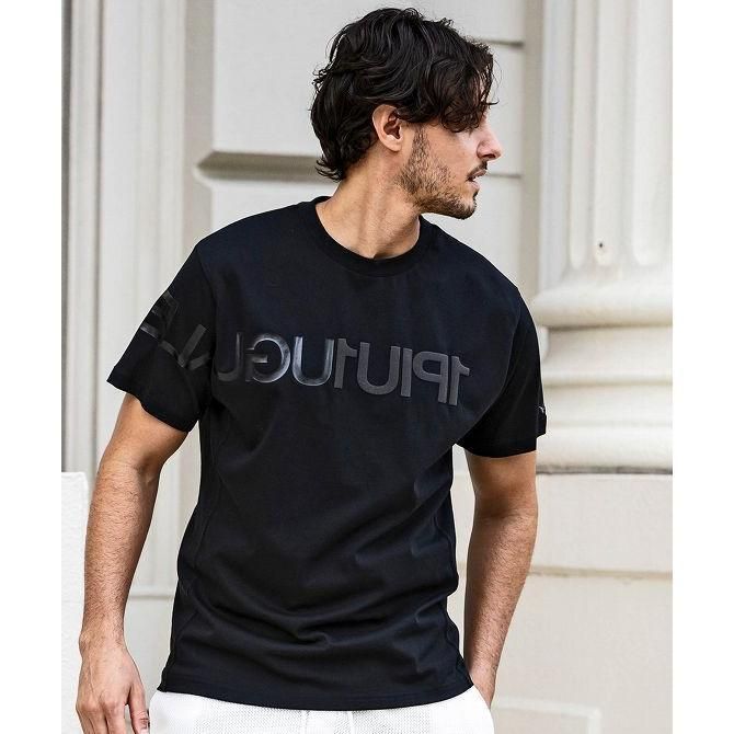 美品　1piu1uguale3 Relax　半袖Tシャツ　ラメロゴ　黒 　XL Amazon | [1PIU1UGUALE3 RELAX] ウノピュウノウグァーレトレ