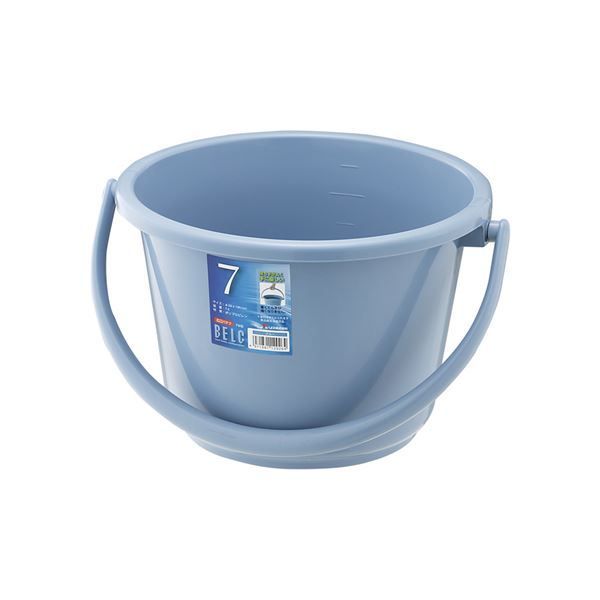 20セット ポリバケツ|清掃用品 7WB ブルー 丸型 ベルク 〔家庭用品 掃除用品 業務用〕 代引不可