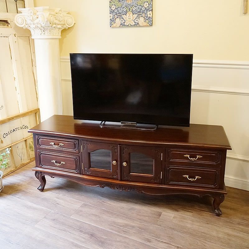 アンティーク家具調 TV台 テレビボード テレビ台 英国家具 Bally William バリーウィリアム社 マホガニー材 猫脚