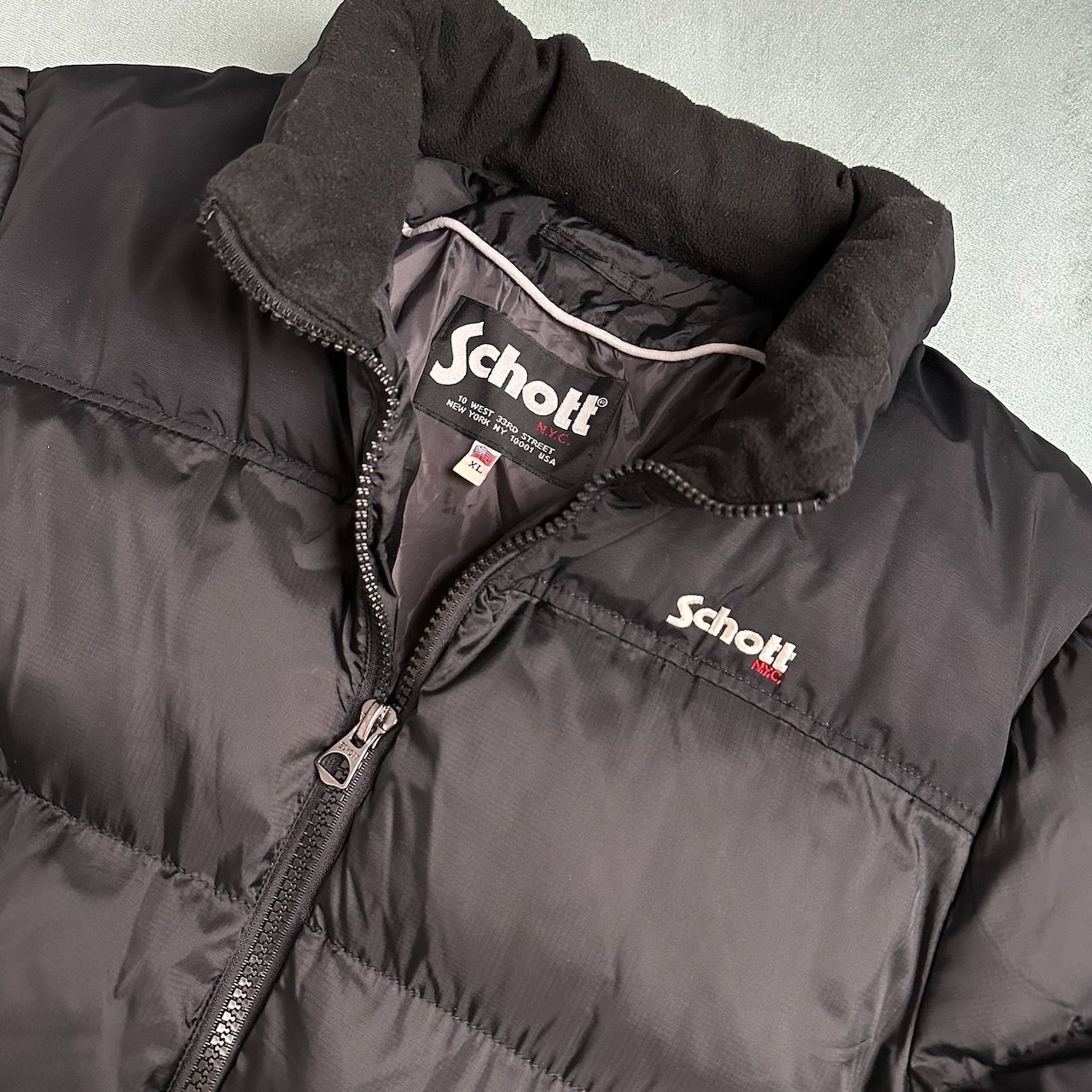 Schott ブラック パディングジャケット M Schott UTAH パディングジャケット ショット ブラック XL 古着