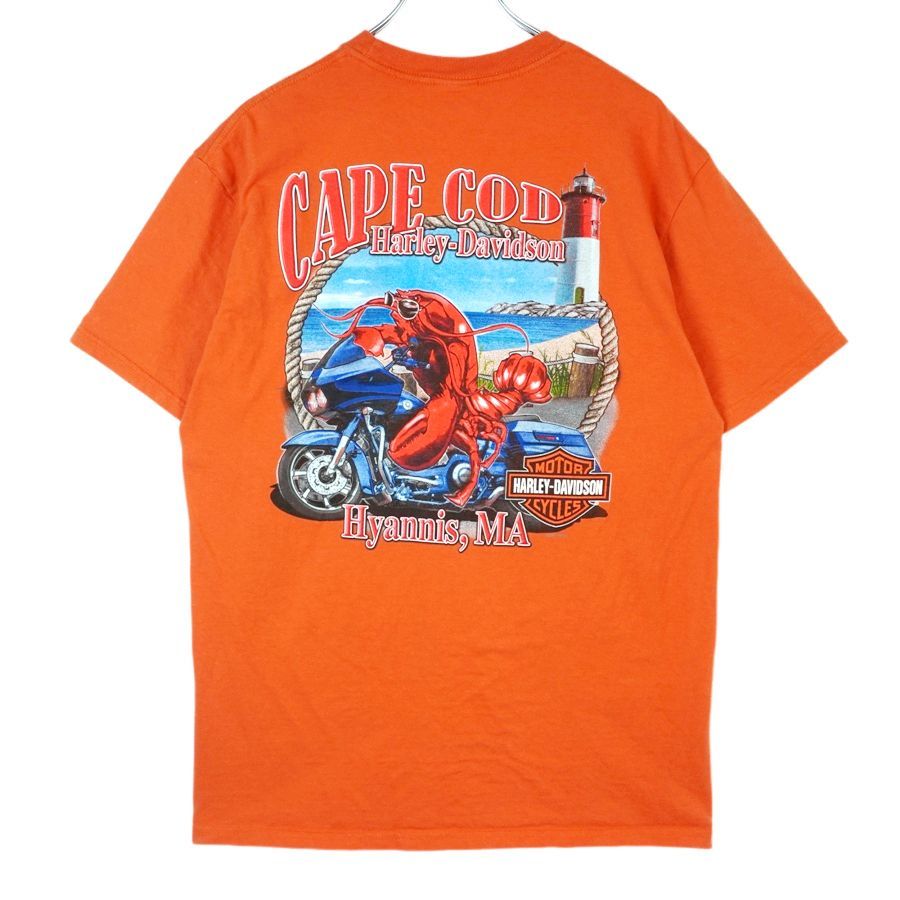 ハーレーダビッドソンHARLEYDAVIDSON半袖Tシャツ胸ポケTバイクTモーターサイクルBIKE両面プリント動物アニマルザリガニロブスター甲殻類オレンジcape  codコッド岬hyannisハイアニスvintageヴィンテージ40301|mercariメルカリ官方指定廠商|Bibian比比昂代買代購