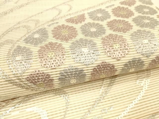 平和屋着物＊夏物 絽綴れ 太鼓柄袋帯 唐織 絽刺し 区限刺繍 流水花文  