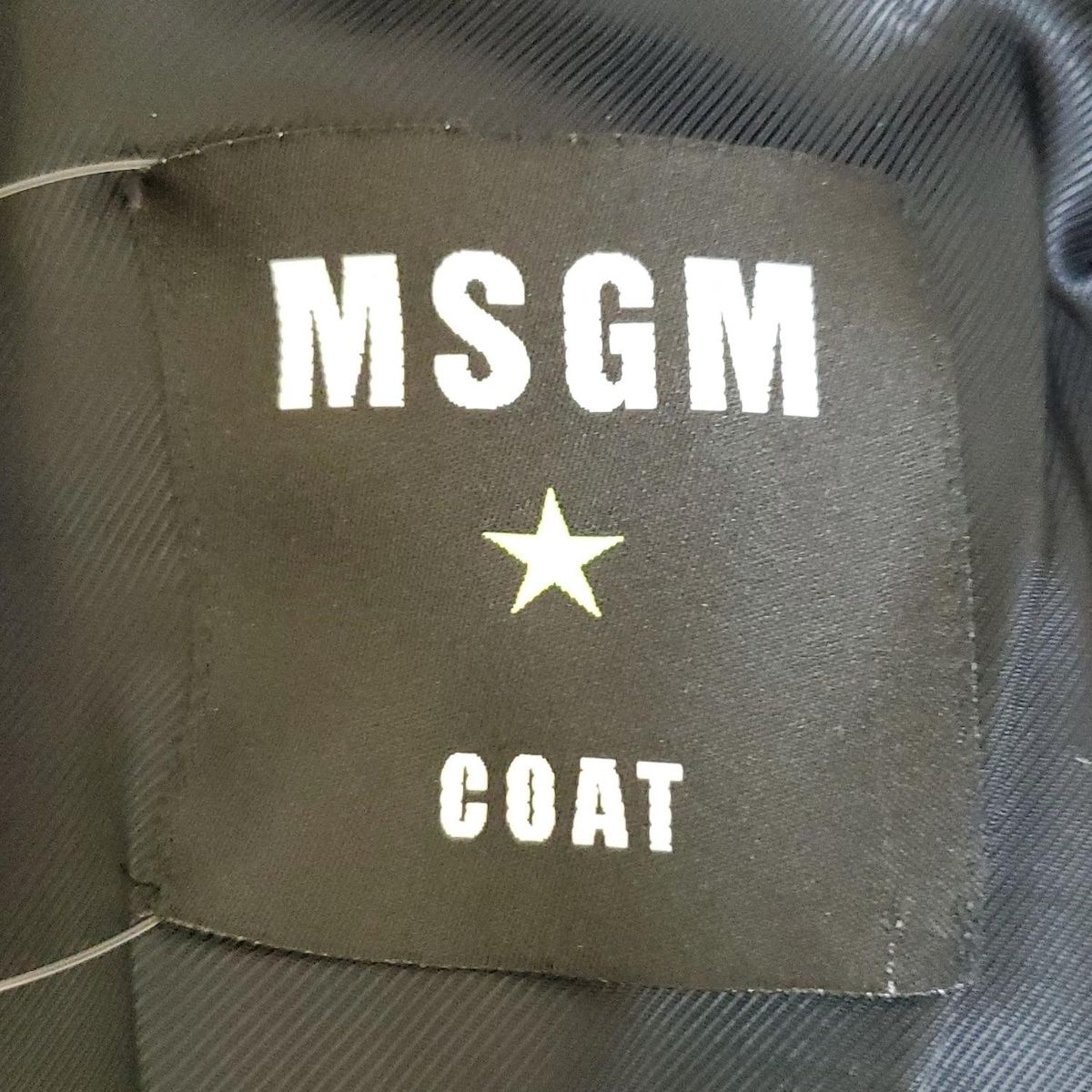 MSGM エムエスジィエム コート サイズ40 M レディース - ダークネイビー×黒×マルチ 長袖 秋 冬 SIROKUMA-CORPORATION_COM
