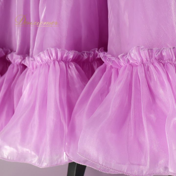 社交ダンス 衣装 スタンダード ドレス スタンダードドレス ワンピース 紫 ラベンダー フリル レース パープル系 光沢 女性用 おしゃれ かわいい 発表会 ダンスパーティ フォーマル ドレッシー 華やか パーティードレス 上品 レディース