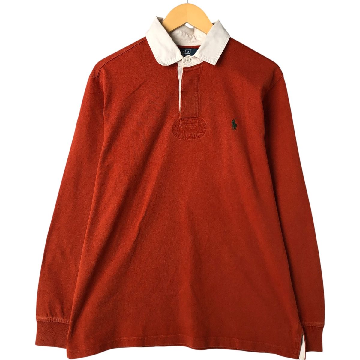 古着 ラルフローレン Ralph Lauren POLO by Ralph Lauren CUSTOM FIT 長袖 ラガーシャツ メンズL相当|eaa544080