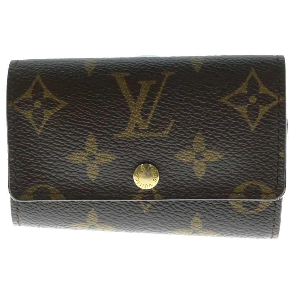 LOUIS VUITTON ルイヴィトン モノグラム ミュルティクレ6 キーリング キーホルダー バッグチャーム ブラウン ゴールド金具 PVC M62630