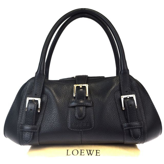 【中古】 ロエベ(Loewe) レディース レザー ショルダーバッグ ブラック 66FA002 66fa002