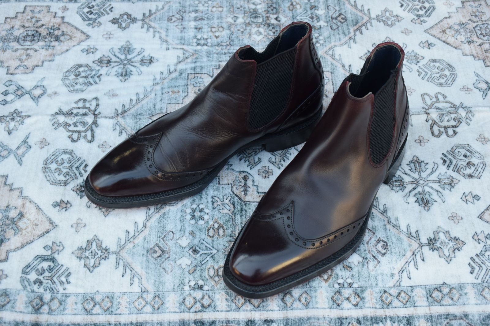 JOSEPH CHEANEY AND SONS ジョセフチーニーアンドサンズ HURRING ハーリング サイドゴア チェルシーブーツ 赤茶 バーガンディー UK6 | 25cm W2951