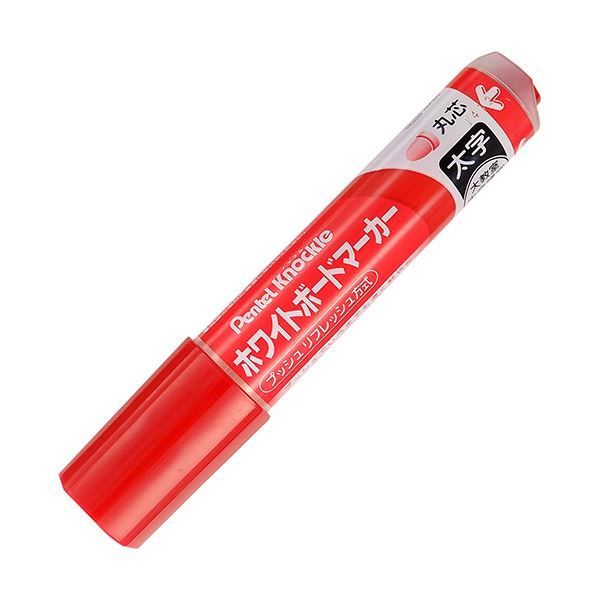 まとめ ぺんてる ホワイトボードマーカー ノックル 太字丸芯 赤 EMWL5W-B 1本 ×30セット