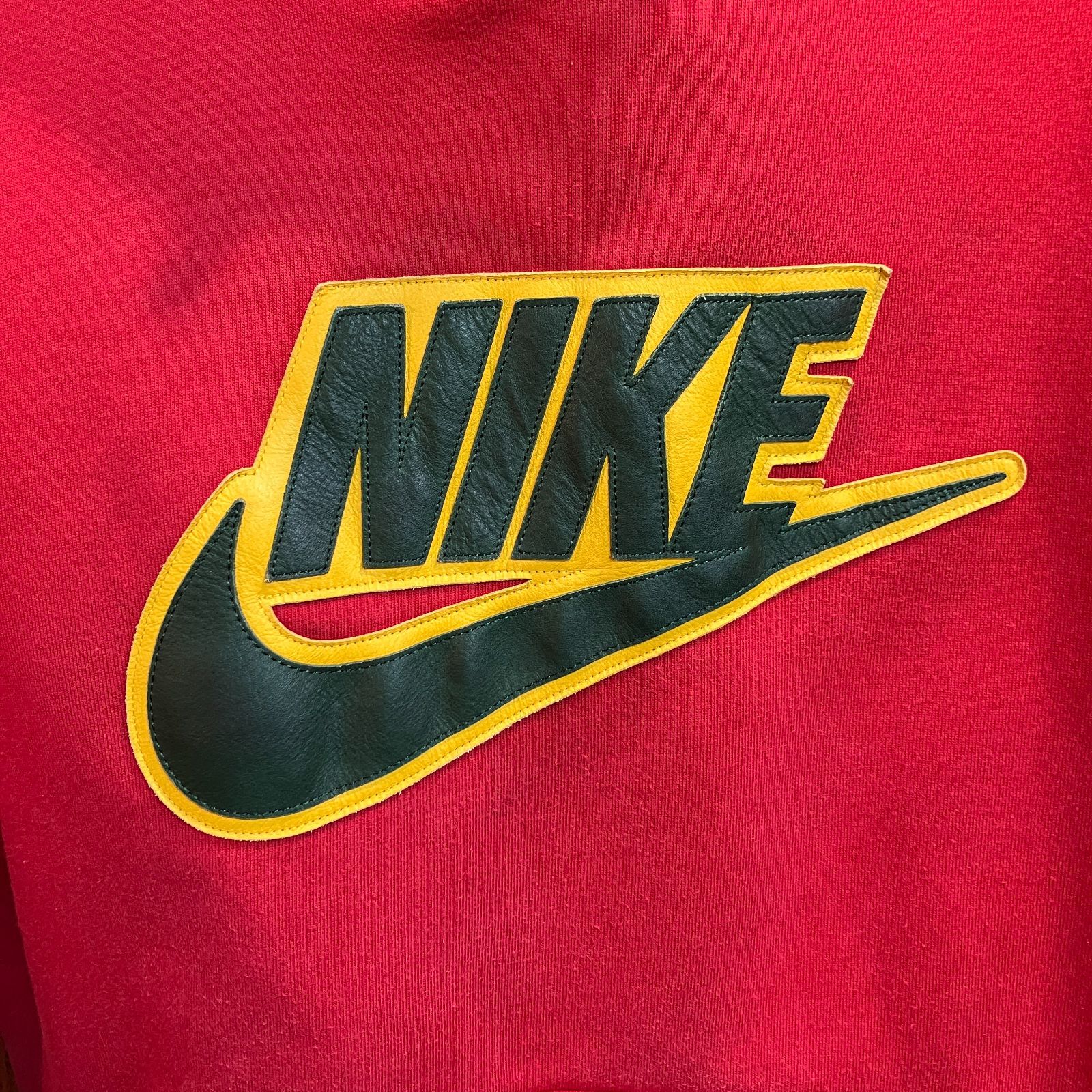 むつ75-061602】NIKE Supreme シュプリーム Leather Appkique Hooded