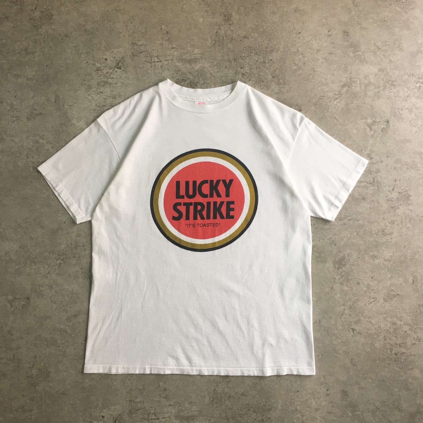 80s 90s LUCKY STRIKE ラッキーストライク たばこ 企業ロゴ - トップス