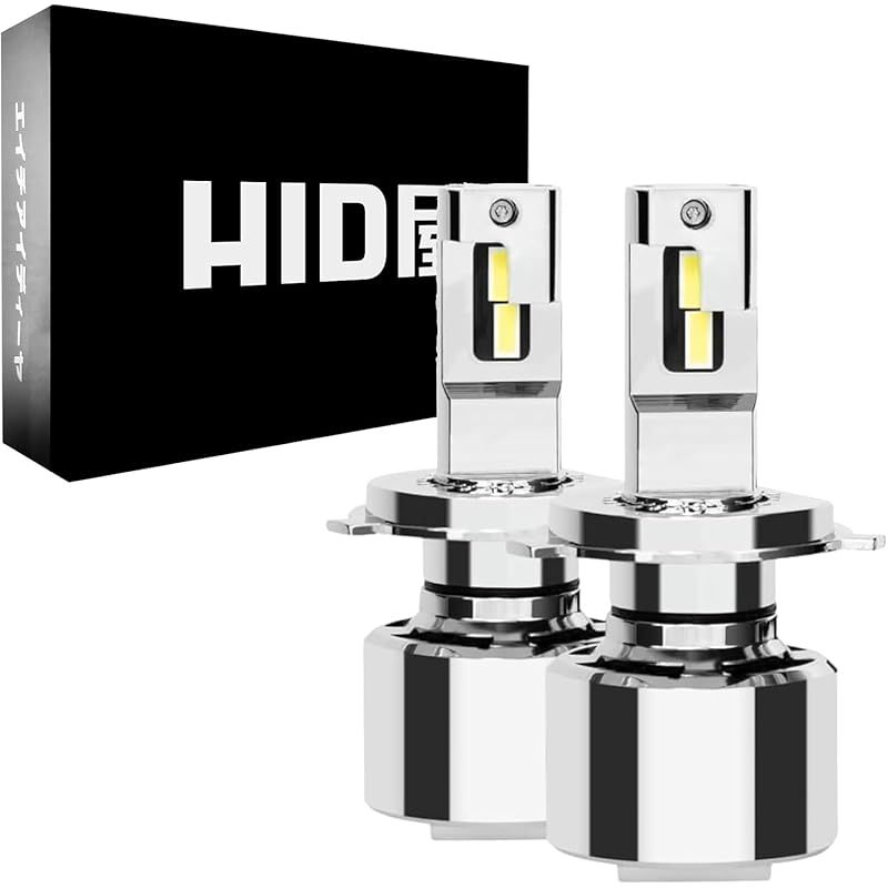 HID屋 H4 LED ヘッドライト 68400cd カンデラ 65W HID級の明るさ 爆光 ホワイト 6500k 車検対応 2本1セット Qシリーズ プラチナ