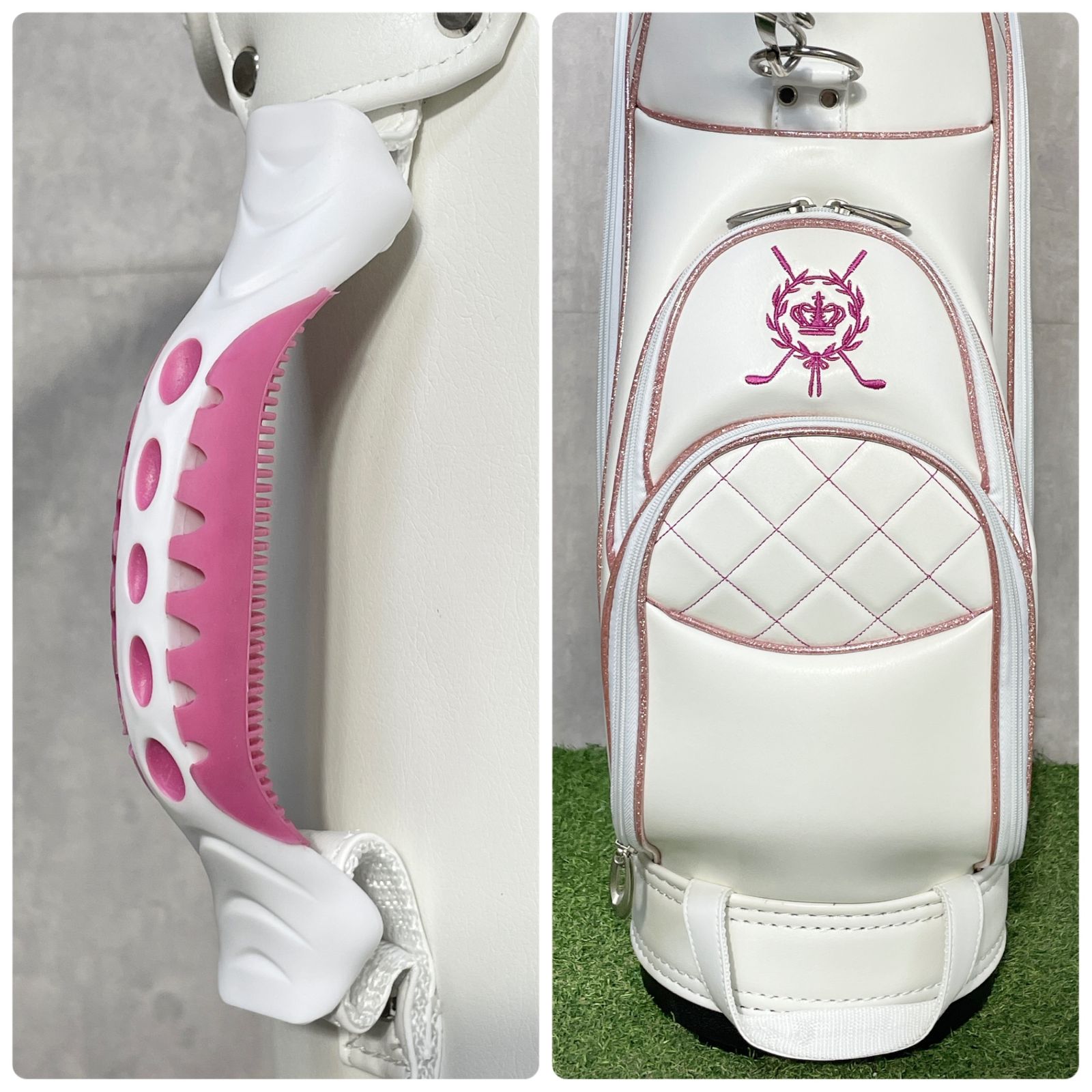 Admiral キャディバッグ ホワイト/ピンク/ブラック Admiral キャディ