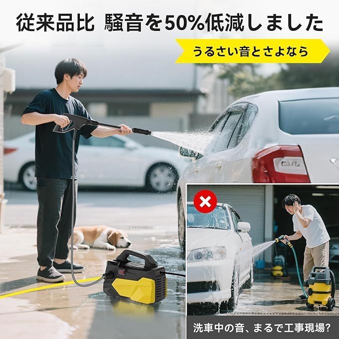大特価】高圧洗浄機【A4用紙サイズ・超軽量2.85kg・2025年新登場