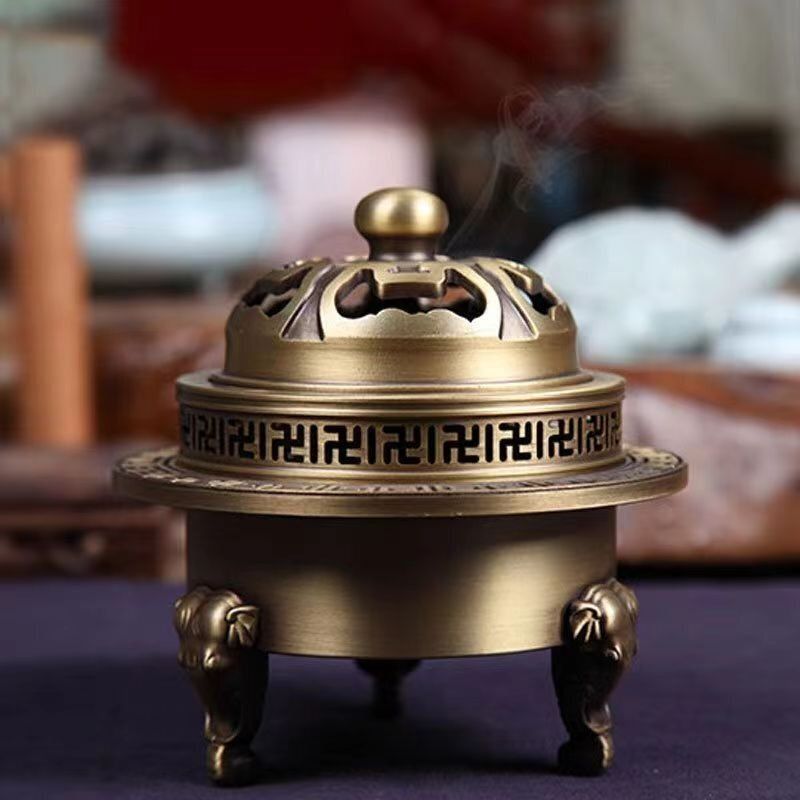 寺院仏具 火舎香炉 仏具用品 仏具 具足 仏壇用 真鍮 直径12cmWP期間