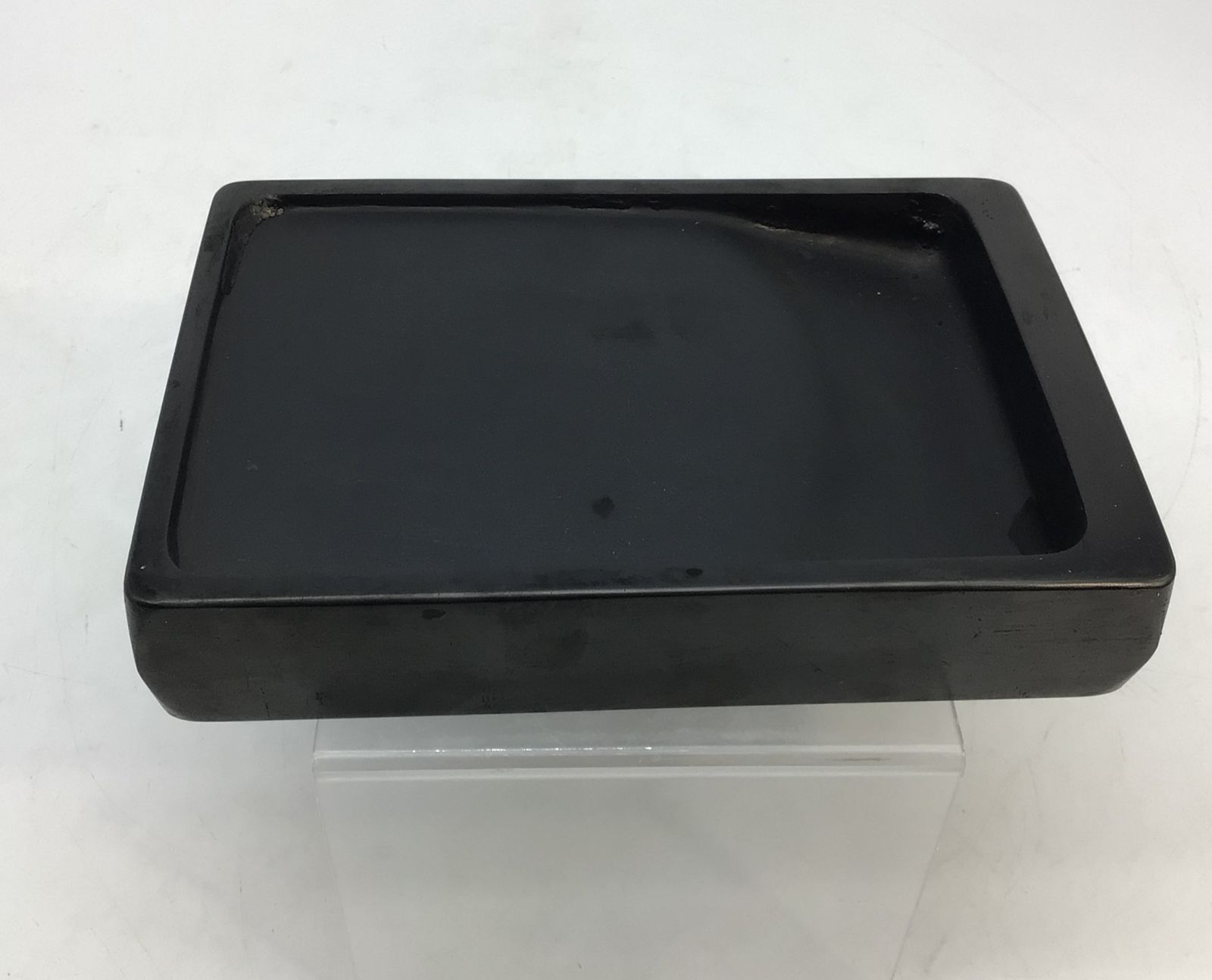 6177 芳龍硯 雨畑真石 硯 1690g 18.2x12.5x3.2cm すずり