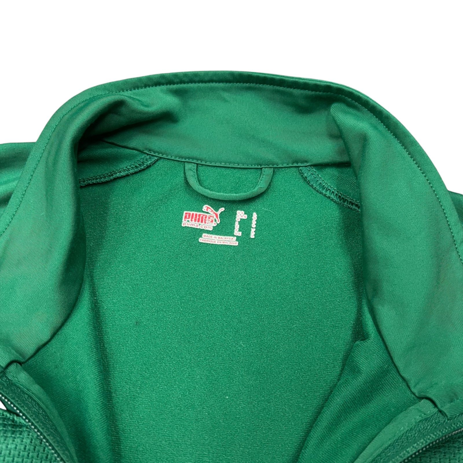 PUMA 　トラックジャケット ジャージ メンズＭ 古着 黄緑 ライムグリーン PUMA プーマ トラックジャケット ジャージ メンズM 古着